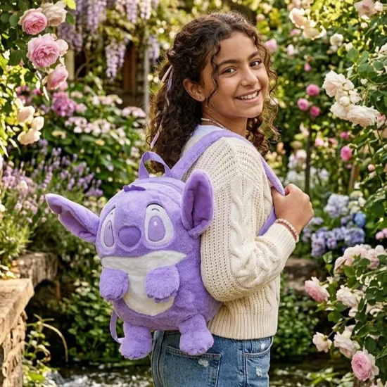 صورة شنطة اطفال  stich نبفسجي